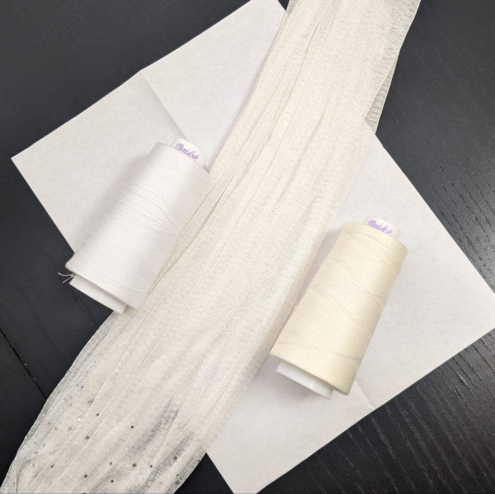 100% pure silk rhinestone veil - Picture 5 of 5